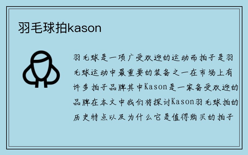 羽毛球拍kason